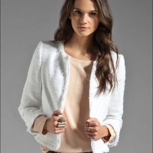 Alice & Olivia Kidman fringe tweed jacket in sm